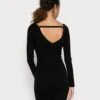 Anna Field Offener Rücken Bodycon Mini Strickkleid - Robe Fourreau - Black -Anna Field 25fed224e72345b8b83ced82993358f5