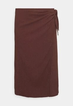 Curvy Textured Sarong Midi Skirt - Jupe Portefeuille - Brown -Anna Field 32eb2e97370a414c9459b91ab42d5b52