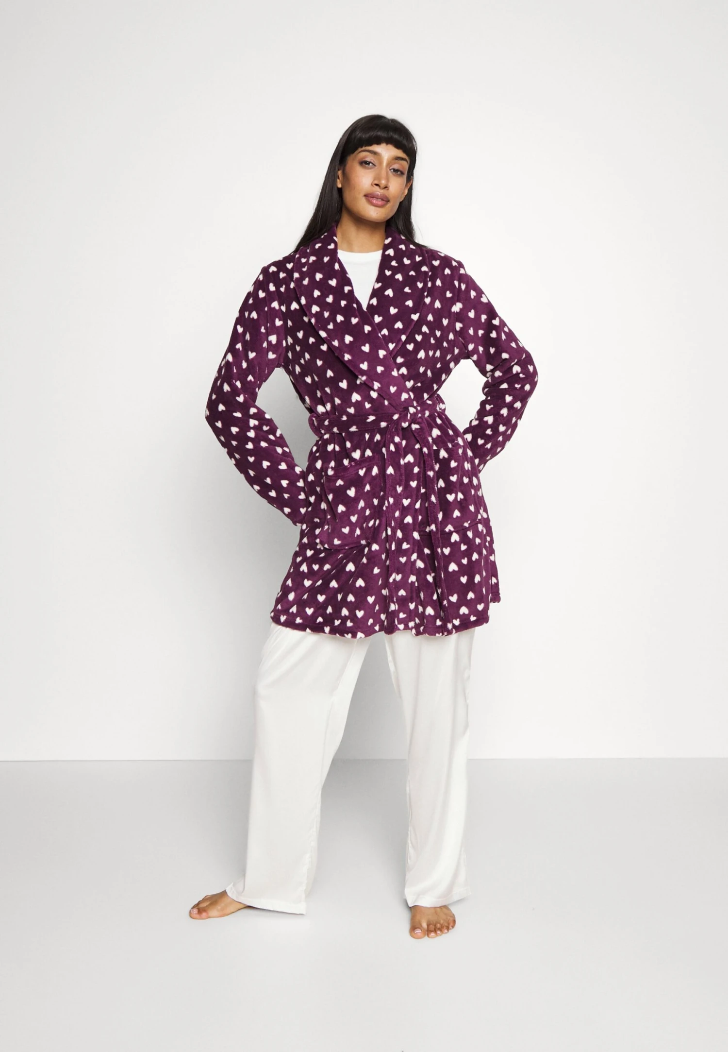 Anna Field Peignoir - Dark Red/Beige 4 Anna Field Peignoir - Dark Red/Beige – Image 2