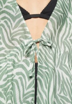 Anna Field Printed Short Kimono / 606 - Khaki_003 - Off-White - Accessoire De Plage - Khaki/Off-White -Anna Field 56783fe6be5a49b6bbf0e4d7a0a94450