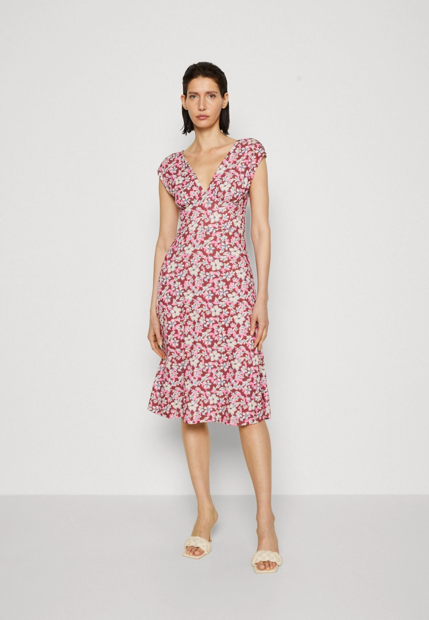 Anna Field Robe En Jersey - Brown/Beige/Pink 3 Anna Field Robe En Jersey - Brown/Beige/Pink