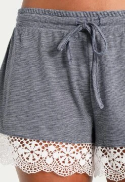 Anna Field Sarah Short Pj Set - Pyjama - Off-White/Dark Blue -Anna Field 6f89a2a5cdf84a3c8c843968bd01c00e