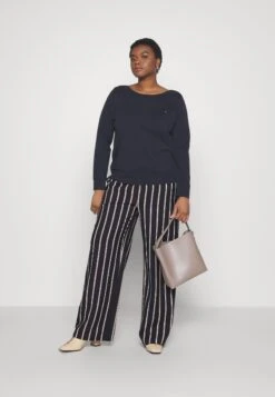 Wide Leg Pant - Pantalon Classique - Dark Blue/Brown/White -Anna Field a78cae8fb17145c7924431a888e48506