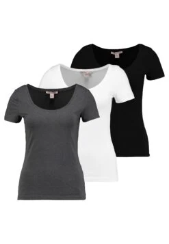 Anna Field 3 Pack - T-Shirt Basique - White/Black/Dark Grey -Anna Field bb08976caaf640e78f849b1b6087903f