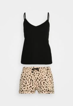 Anna Field Leopard Cami Set - Pyjama - Black/Sand -Anna Field be531f3ad30242baa362840eb8e61941