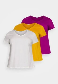 3 Pack - T-Shirt Basique - White/Dark Yellow/Purple 14 3 Pack - T-Shirt Basique - White/Dark Yellow/Purple -Anna Field c92a2b20ff314f6198b11ada235df7d1