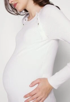 Nursing - Button Opening - Pullover - White -Anna Field d779e2bf277145d7bbbb276e609117d4