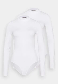 Anna Field Laura 2Pp High Neck Bodies - Body - White -Anna Field dbd0948dc2164ef2ade05ae12a52897e
